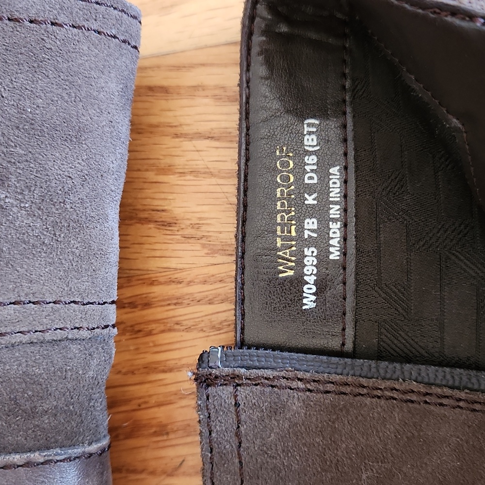 Cole Haan Waterproof Brown Suede Leather Boots / Booties Size 7 - Picture 3 of 9
